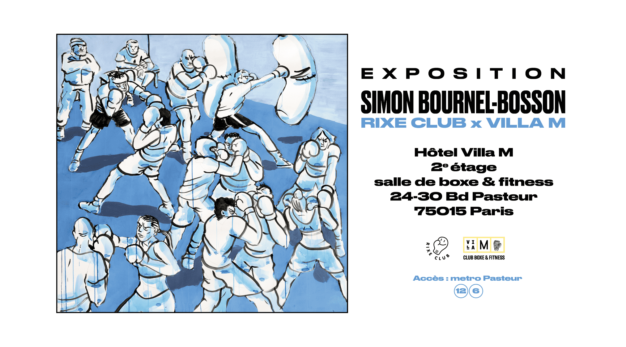 Exposition “Rixe Club l’art collectif de la boxe” affiche